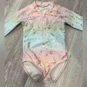 Huxbaby Pastel Baby Onesie with Gold Stars